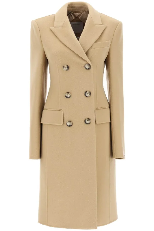 Bonus Savings Selim Double-breasted Wool Coat  - Beige