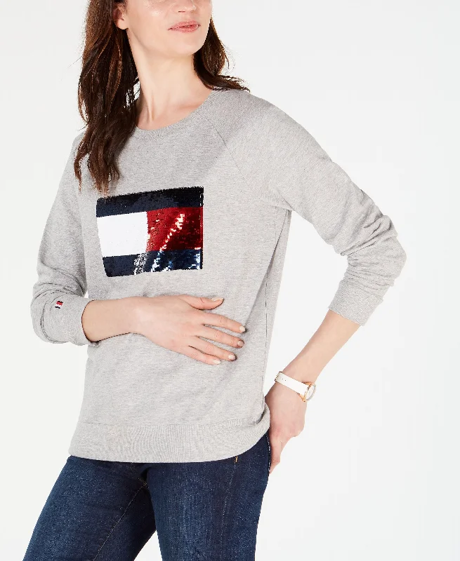 Clearance Sale Tommy Hilfiger Sequin Logo Sweatshirt