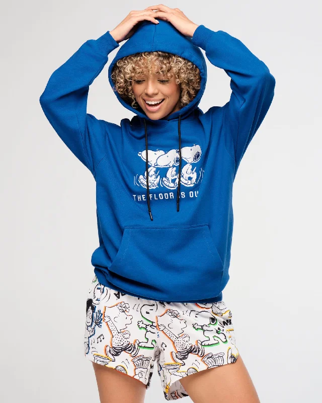 Best Deals Zumba X Peanuts Unisex Pullover Hoodie - Blue