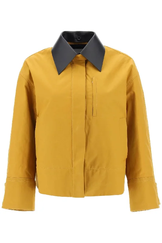 Reduced Prices Jacket With Leather Collar  - Giallo