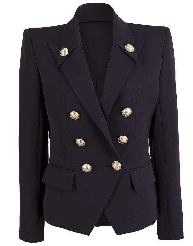 Amazing Deals Peak Lapel Wool Blazer
