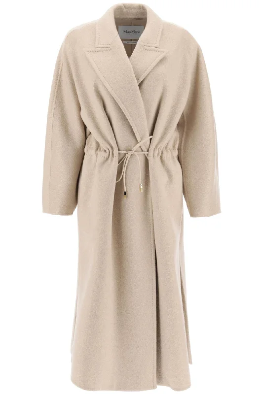 Markdown Madness Bertone Cashmere Drawstring Coat  - Beige