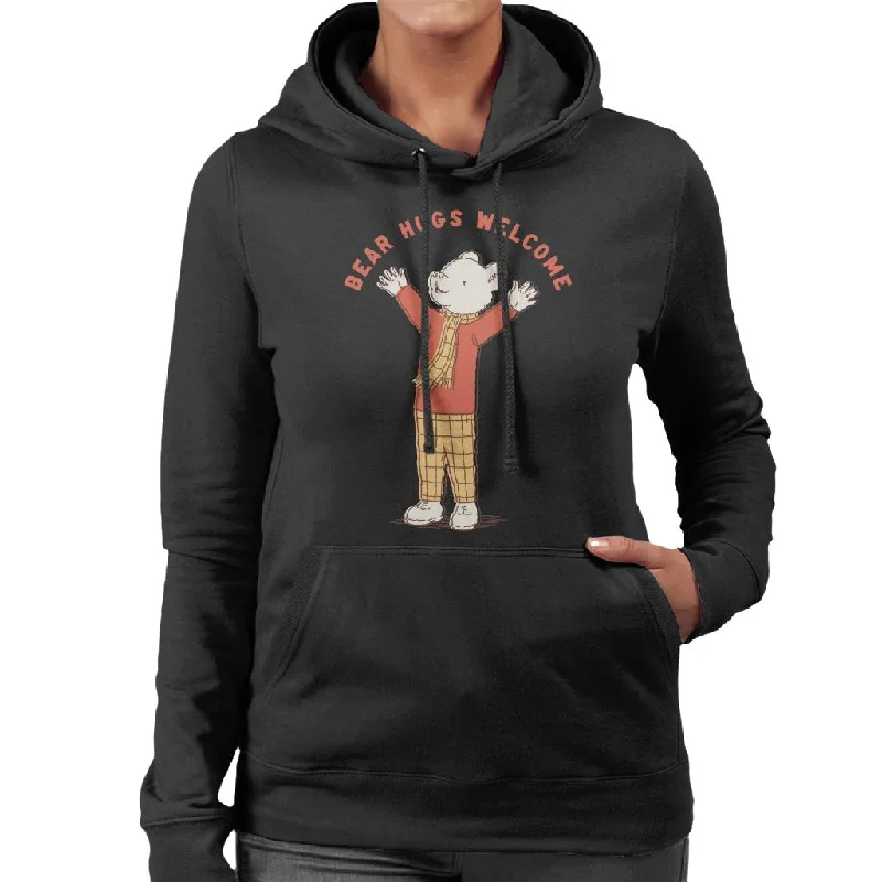 Midnight Madness Rupert Bear Hugs Welcome Women's Hooded Sweatshirt