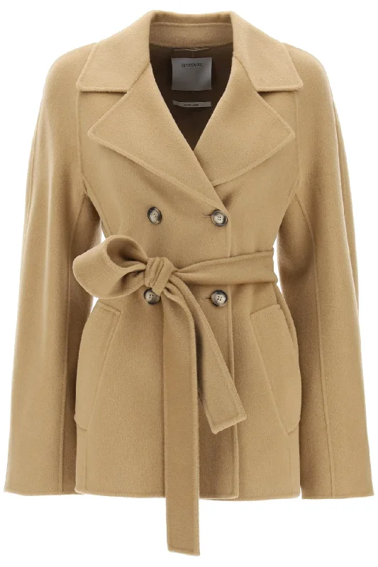 Savings Spectacular Umano Double-breasted Peacoat  - Beige