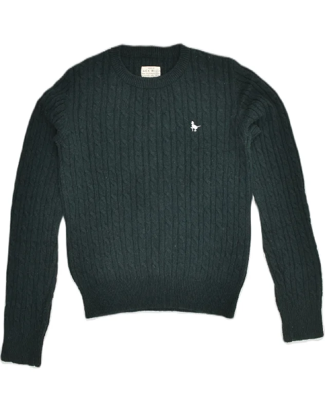 Best Bargains JACK WILLS Womens Crew Neck Jumper Sweater UK 10 Small  Khaki Wool