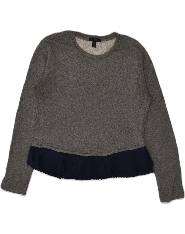 Hurry In J. CREW Womens Sweatshirt Jumper UK 10 Small Grey Cotton
