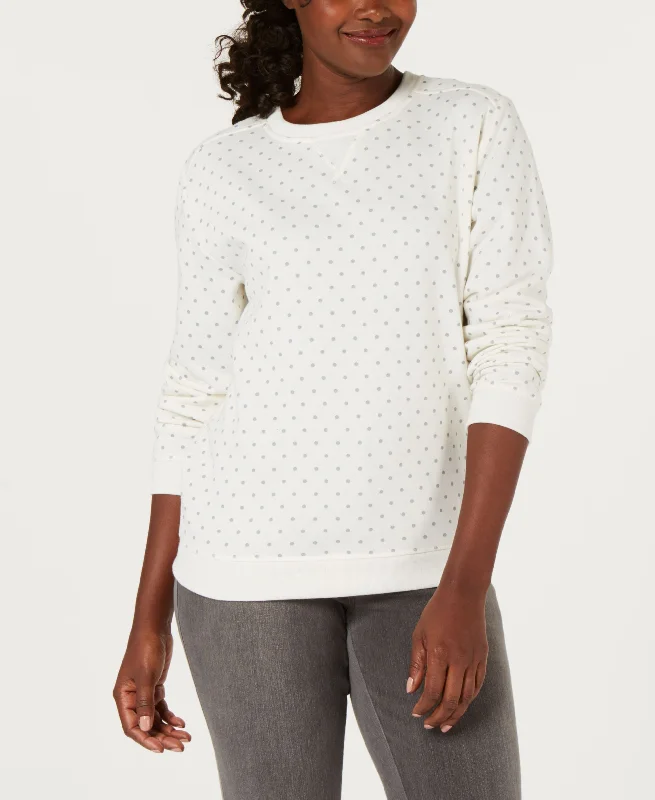 Exclusive Deal Karen Scott Dot Print Sweatshirt
