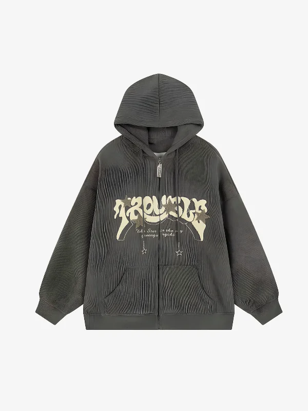 Massive Deals KG Corduroy Zip-Up Hoodie