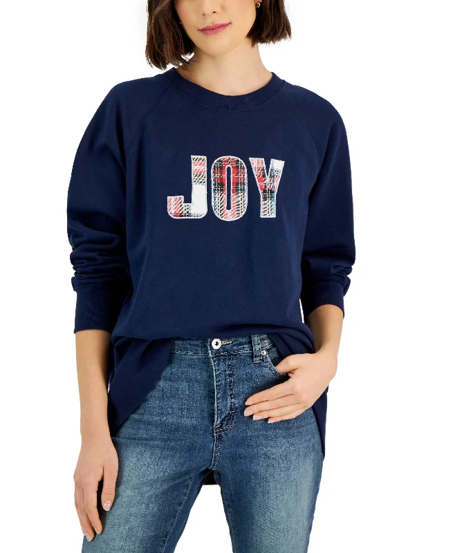 Year-End Clearance Women's Joy Plaid Holiday Sweatshirt