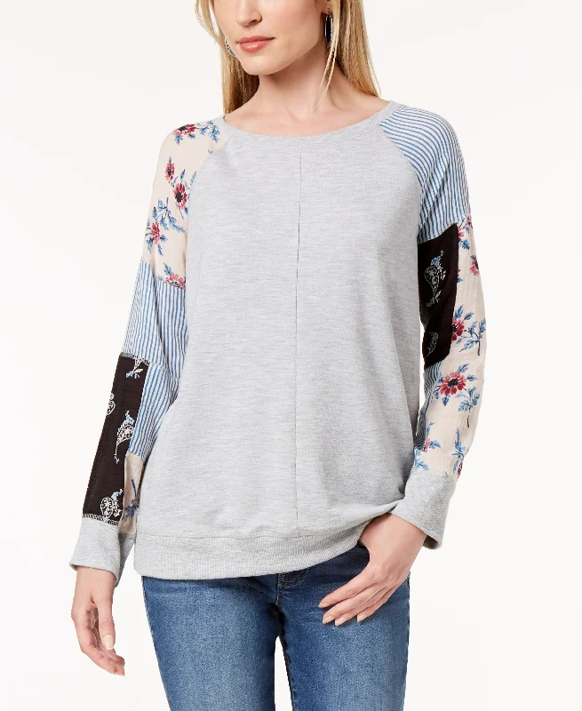Doorbuster Deal Style & Co Patchwork Sleeve Sweatshirt