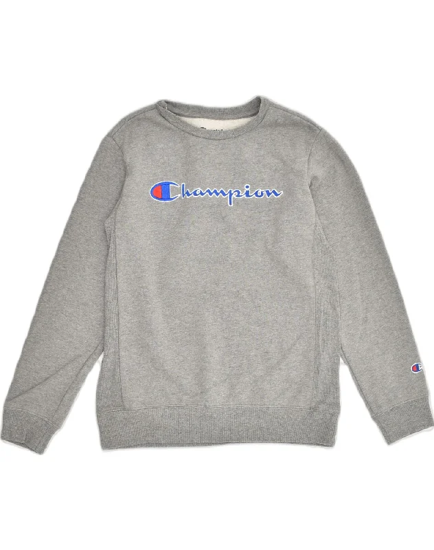Today Only CHAMPION Womens Graphic Sweatshirt Jumper UK 14 Large Grey Cotton