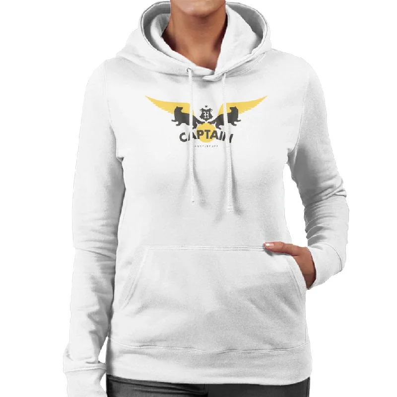 Great Deals Harry Potter Golden Snitch Captain Hufflepuff Women's Hooded Sweatshirt