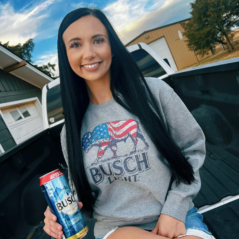 Daily Specials Busch Light USA Bison Crewneck Sweatshirt