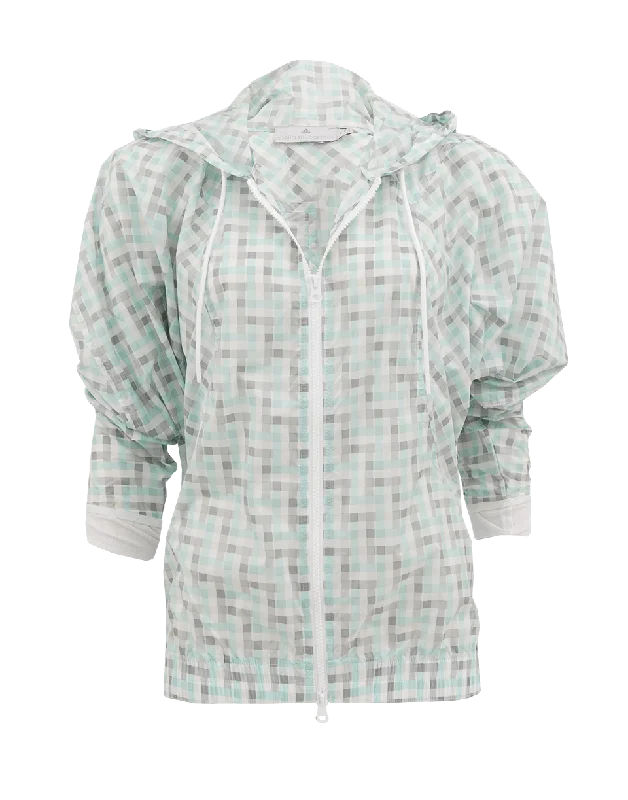 Closeout Gingham Print Jacket