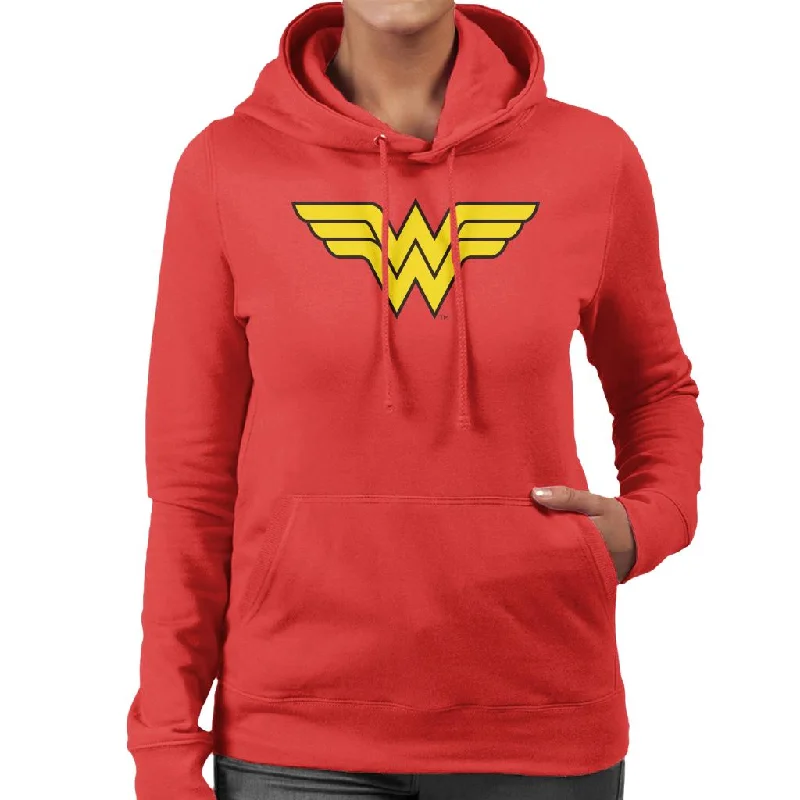 Major Savings Wonder Woman Classic Logo Women's Hooded Sweatshirt