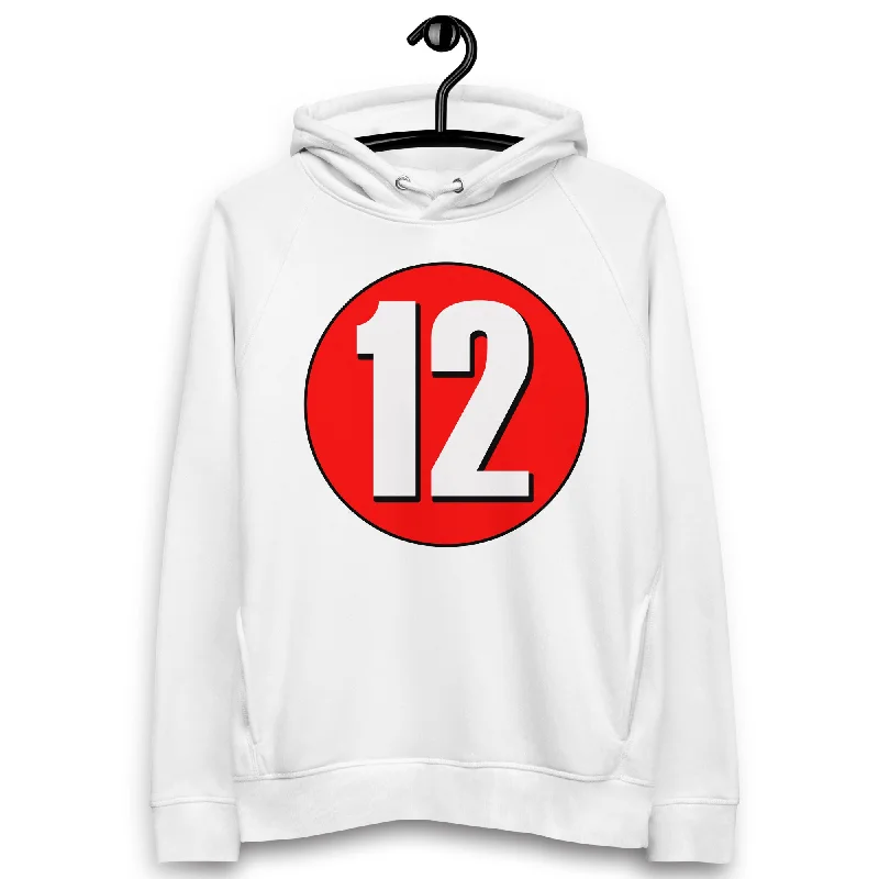 Price Meltdown Unisex pullover hoodie: White on Red 12