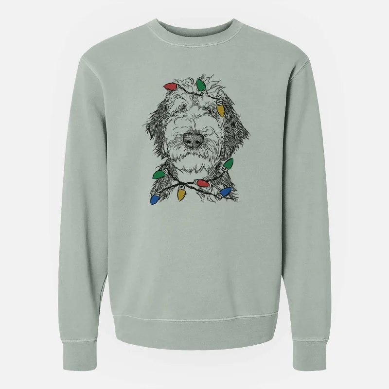 Exclusive Access Christmas Lights Milo Fluff the Sheepadoodle - Unisex Pigment Dyed Crew Sweatshirt Exclusive Access Christmas Lights Milo Fluff the Sheepadoodle - Unisex Pigment Dyed Crew Sweatshirt