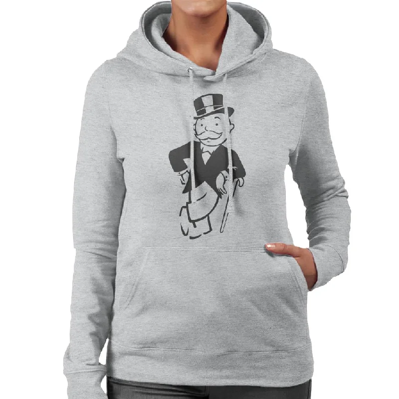 Now or Never Monopoly Man Cane Lean Women's Hooded Sweatshirt