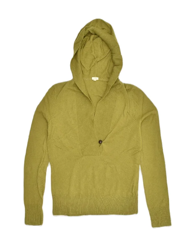 Unbeatable Prices J. CREW Womens Hooded Jumper Sweater UK 10 Small Green Wool