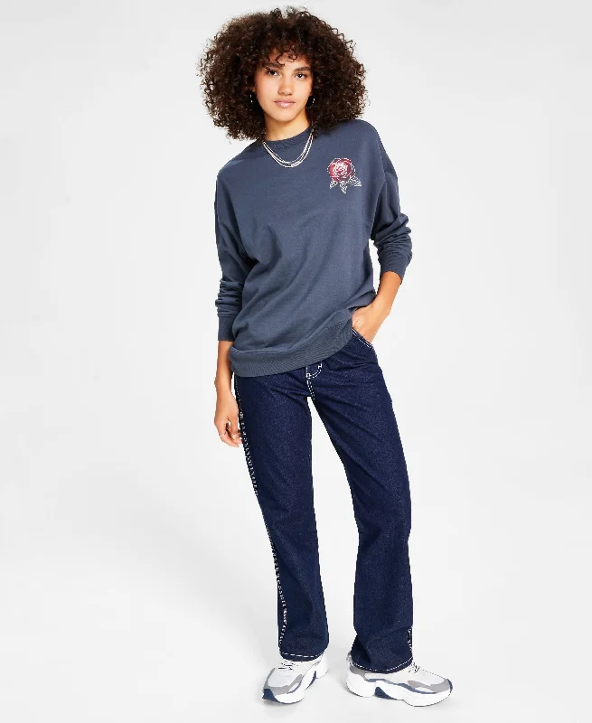 Early Access Juniors' Rose Graphic Sweatshirt