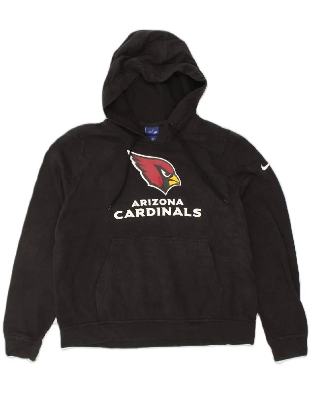 Referral Discount NIKE Womens Arizona Cardinals Graphic Hoodie Jumper UK 14 Medium Black