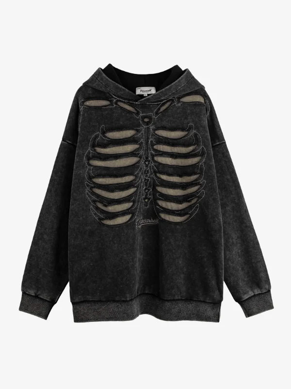 Value Deals KG Cut Out Skeleton Hoodie