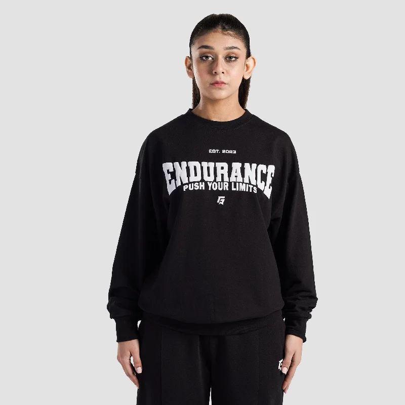 Inventory Reduction Endurance Oversized SweatShirt (Black)