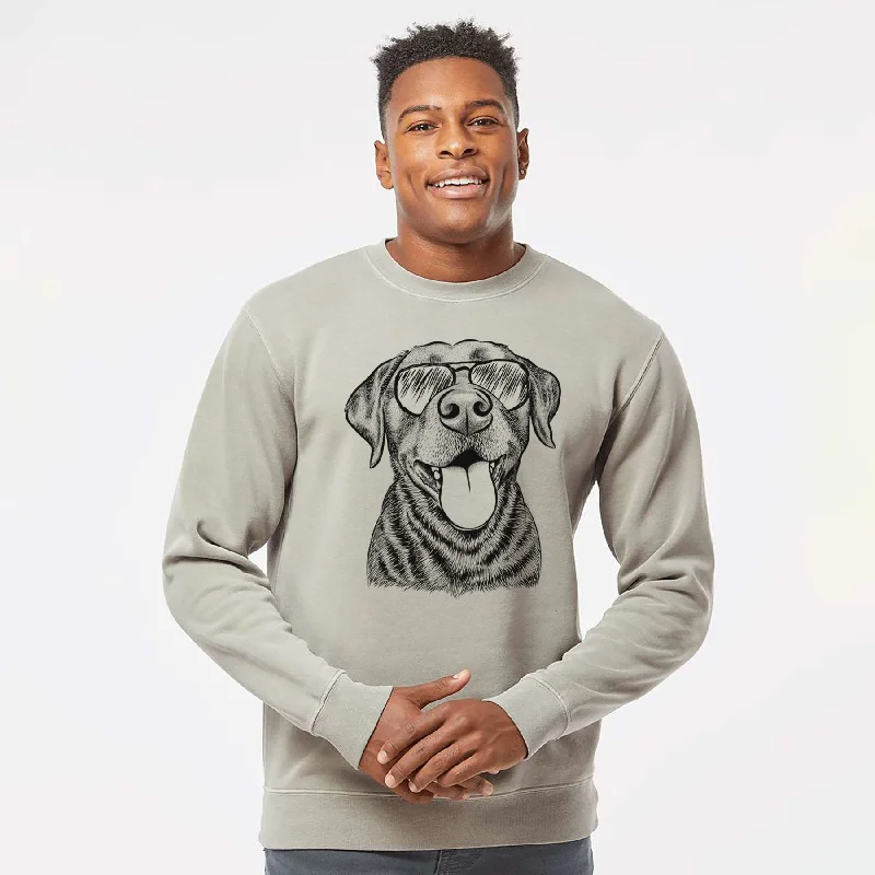 Last Chance Aviator Gwen the Labrador Retriever - Unisex Pigment Dyed Crew Sweatshirt Last Chance Aviator Gwen the Labrador Retriever - Unisex Pigment Dyed Crew Sweatshirt