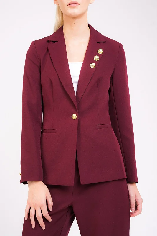 Best Bargains Berry Blazer With Gold Button