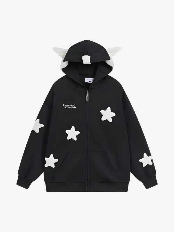 Epic Deals KG Velvet Star Zip-Up Hoodie