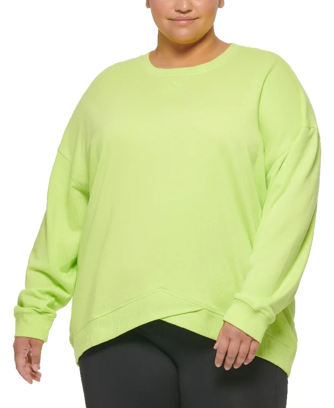 Price Cut Calvin Klein Performance Plus Size Dropped-Shoulder Sweatshirt