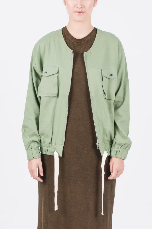 Limited Stock Imogen Linen Jacket In Green