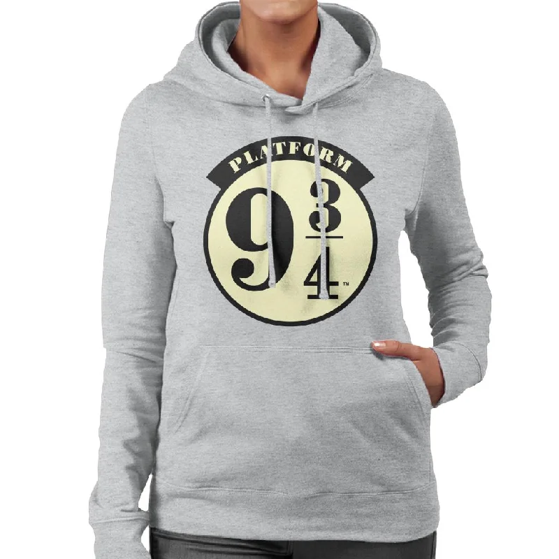 Overstock Harry Potter Platform Nine And Three Quarters Women's Hooded Sweatshirt
