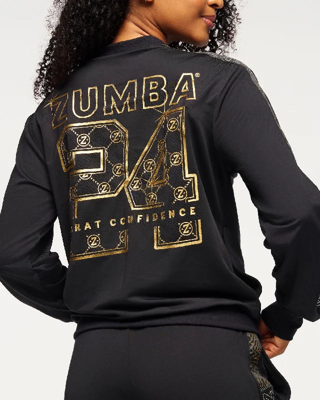 Steals and Deals Zumba Runway Knit Track Jacket