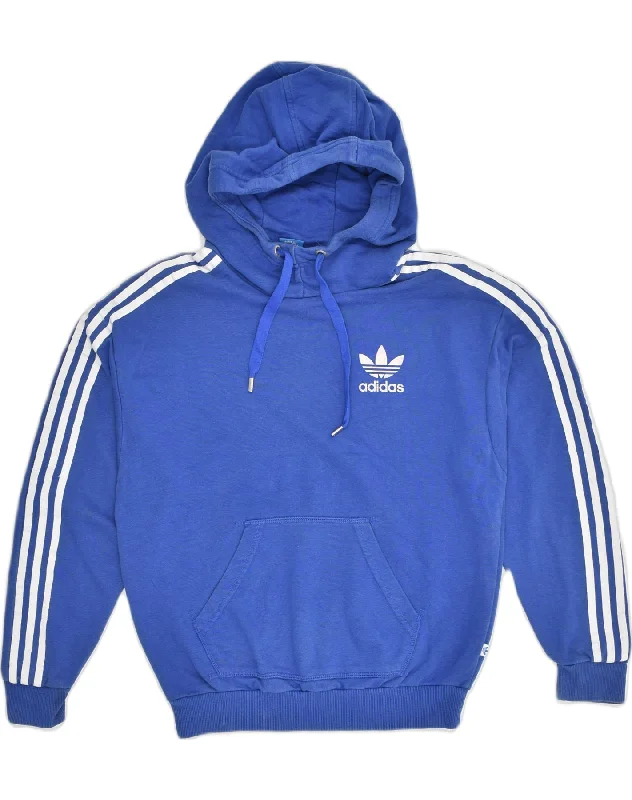 Value Deals ADIDAS Womens Hoodie Jumper UK 10 Small Blue Cotton