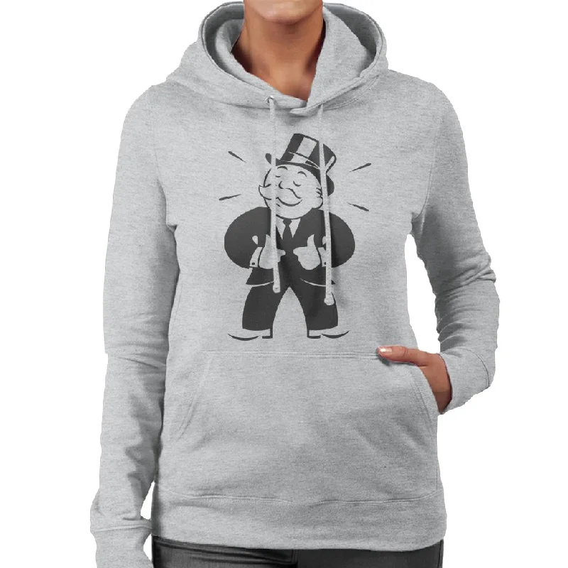 Deal Mania Monopoly Man Thumbs Up Women's Hooded Sweatshirt