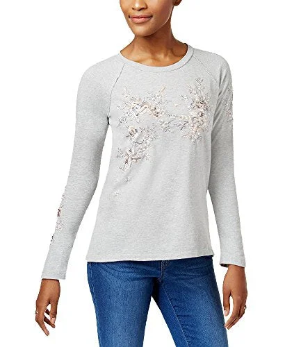 Shop and Save Cotton Embellished Sweatshirt