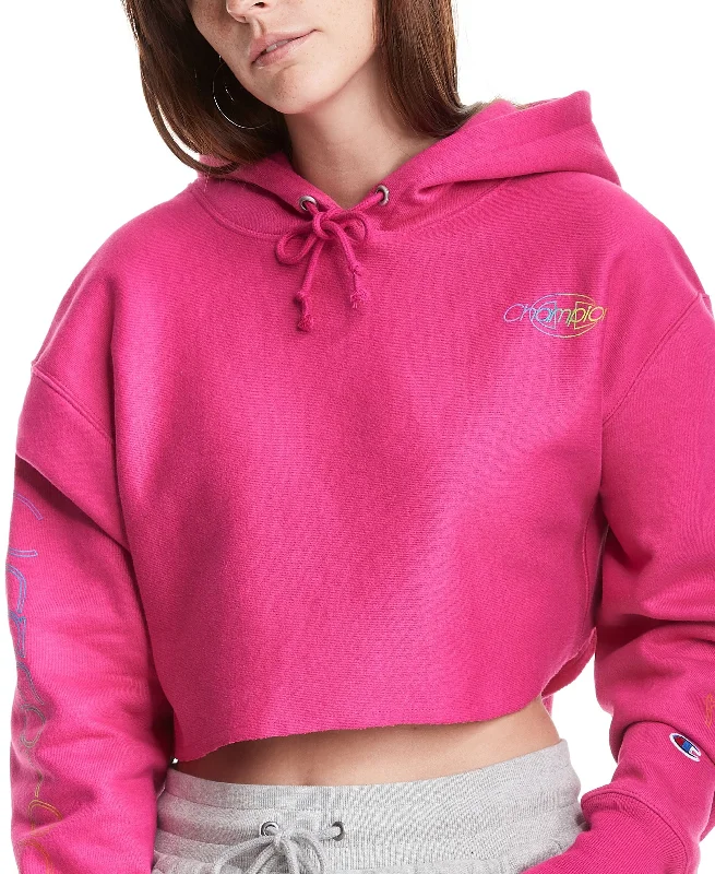 Major Savings Champion Womens Cropped Logo Hoodie