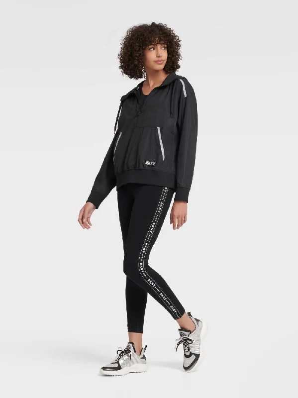 TIME-Limited Offer DKNY HOODED HALF-ZIP WINDBREAKER