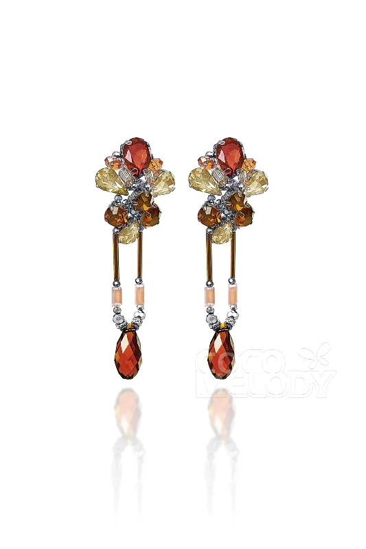 Crazy Deals Fashion Alloy Wedding Earrings with Jewel HG18015