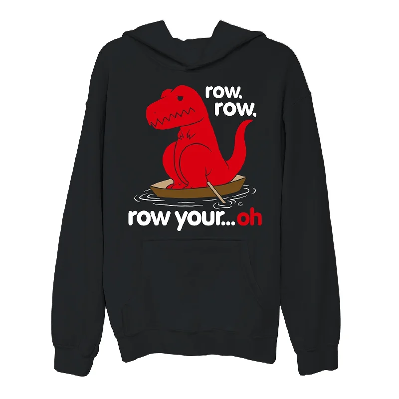 Price Reduction Row Your Oh Dino Fleece Hooded Sweatshirt