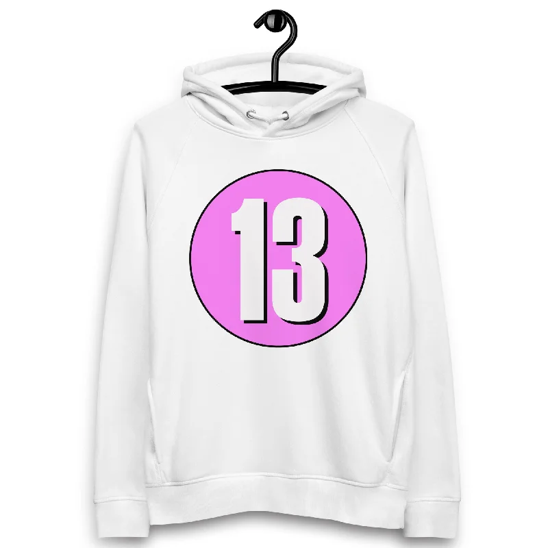 Super Sale Unisex pullover hoodie: White on Pink 13