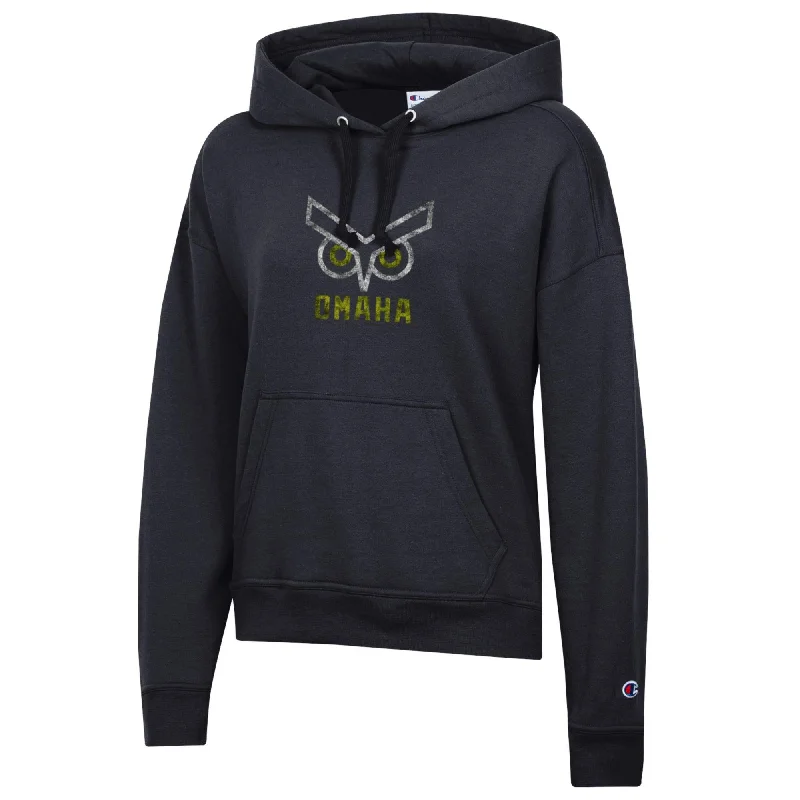Daily Deals Union Omaha Women's Champion Black PowerBlend Fleece Hoodie