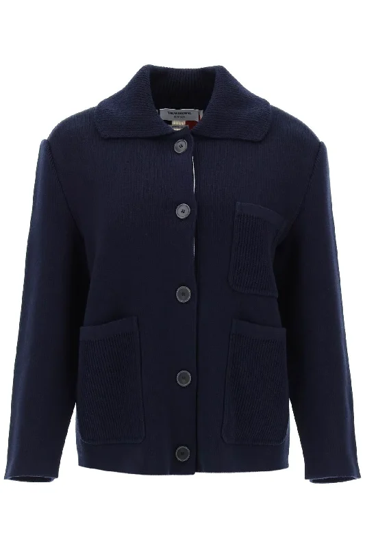 Low Prices Cotton-cashmere Knit Jacket  - Blue