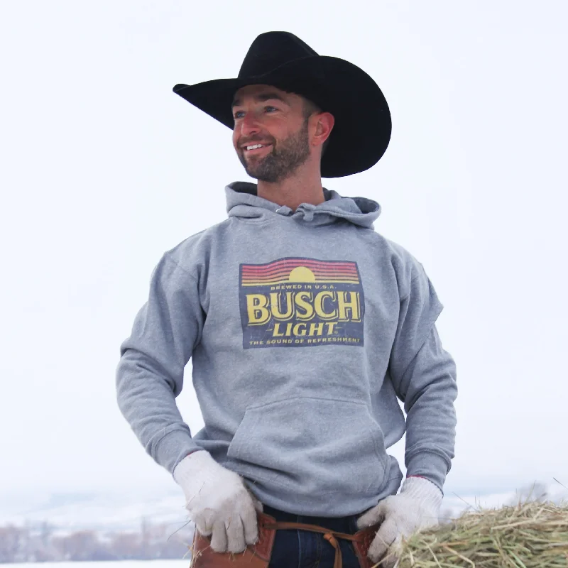 Limited Availability Busch Light Retro Sunset Patch Hoodie