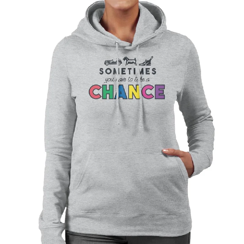Deal Explosion Monopoly Take A Chance Women's Hooded Sweatshirt