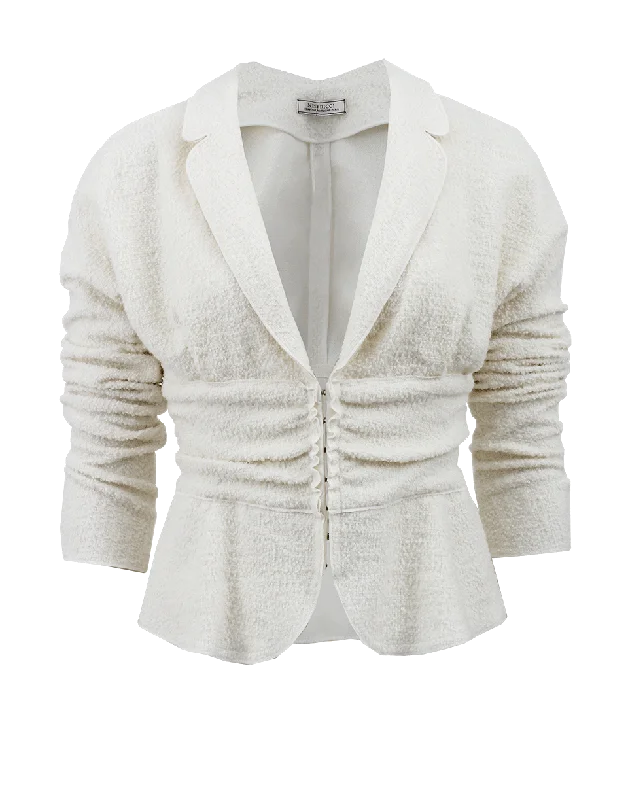 Doorbuster Deal Fitted Waist Wool Jacket