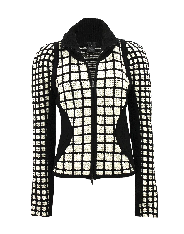 Year-End Sale Knit Grid Jacket