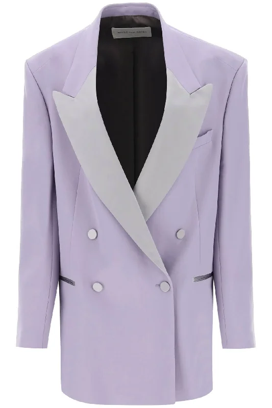 Midnight Madness Bliss Tux Double-breasted Tuxedo Blazer  - Viola