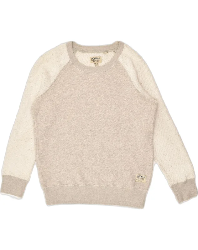 Super Bargain JACK WILLS Womens Sweatshirt Jumper UK 8 Small Grey Colourblock Cotton